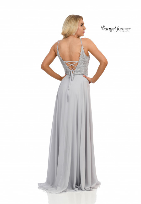 Angel Forever Silver Chiffon Prom Dress / Evening Dress